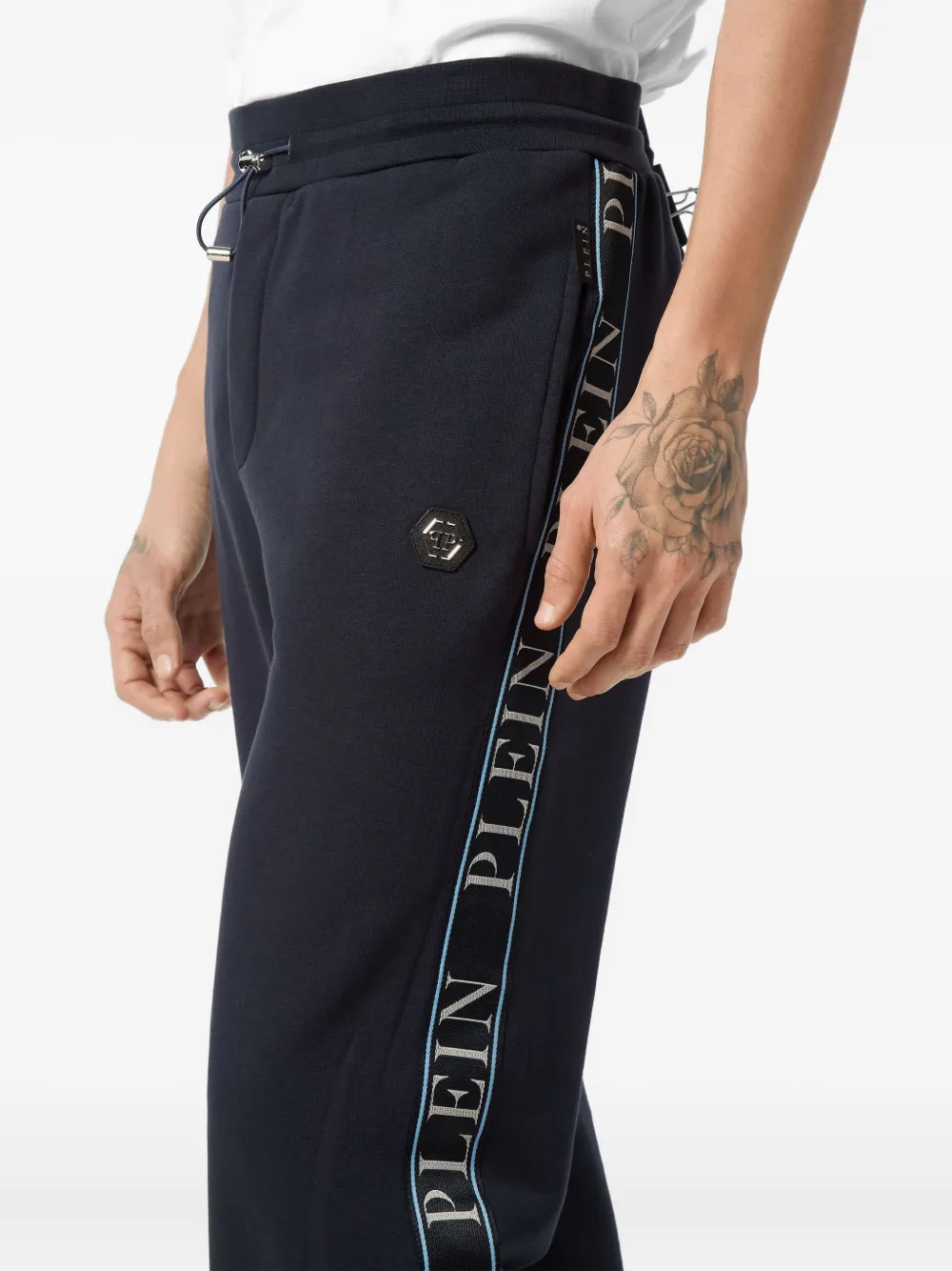 Philipp Plein Trainingsbroek met logoband Blauw
