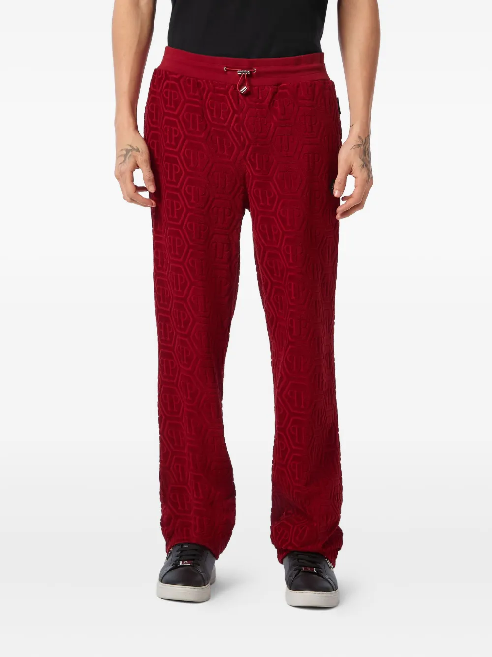 Philipp Plein jacquard track pants Rood