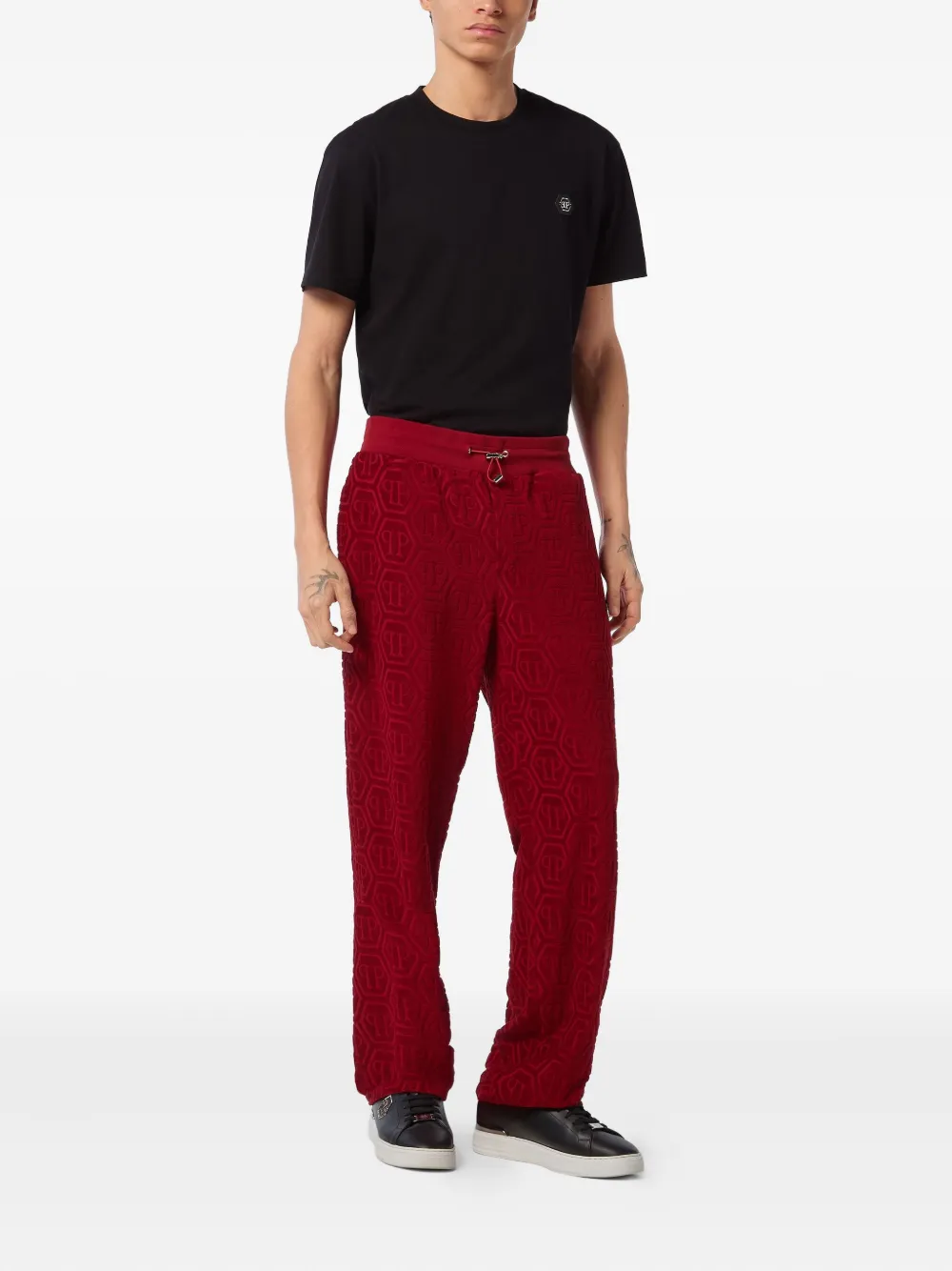 Philipp Plein jacquard track pants Rood