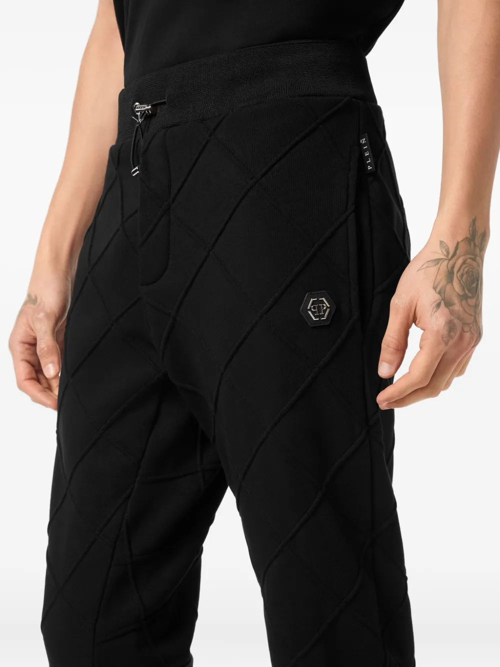 Philipp Plein Broek met textuur Zwart