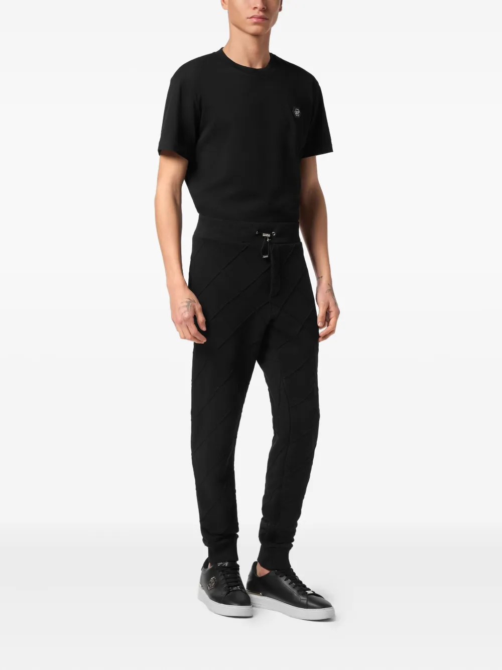Philipp Plein Broek met textuur Zwart