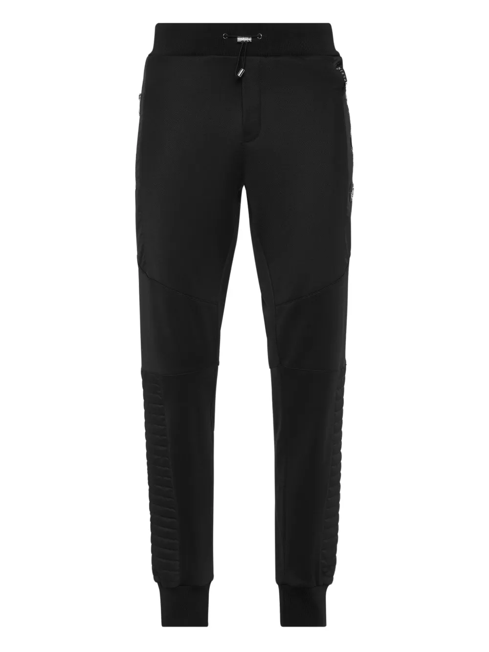 Philipp Plein Biker gewatteerde trainingsbroek Zwart