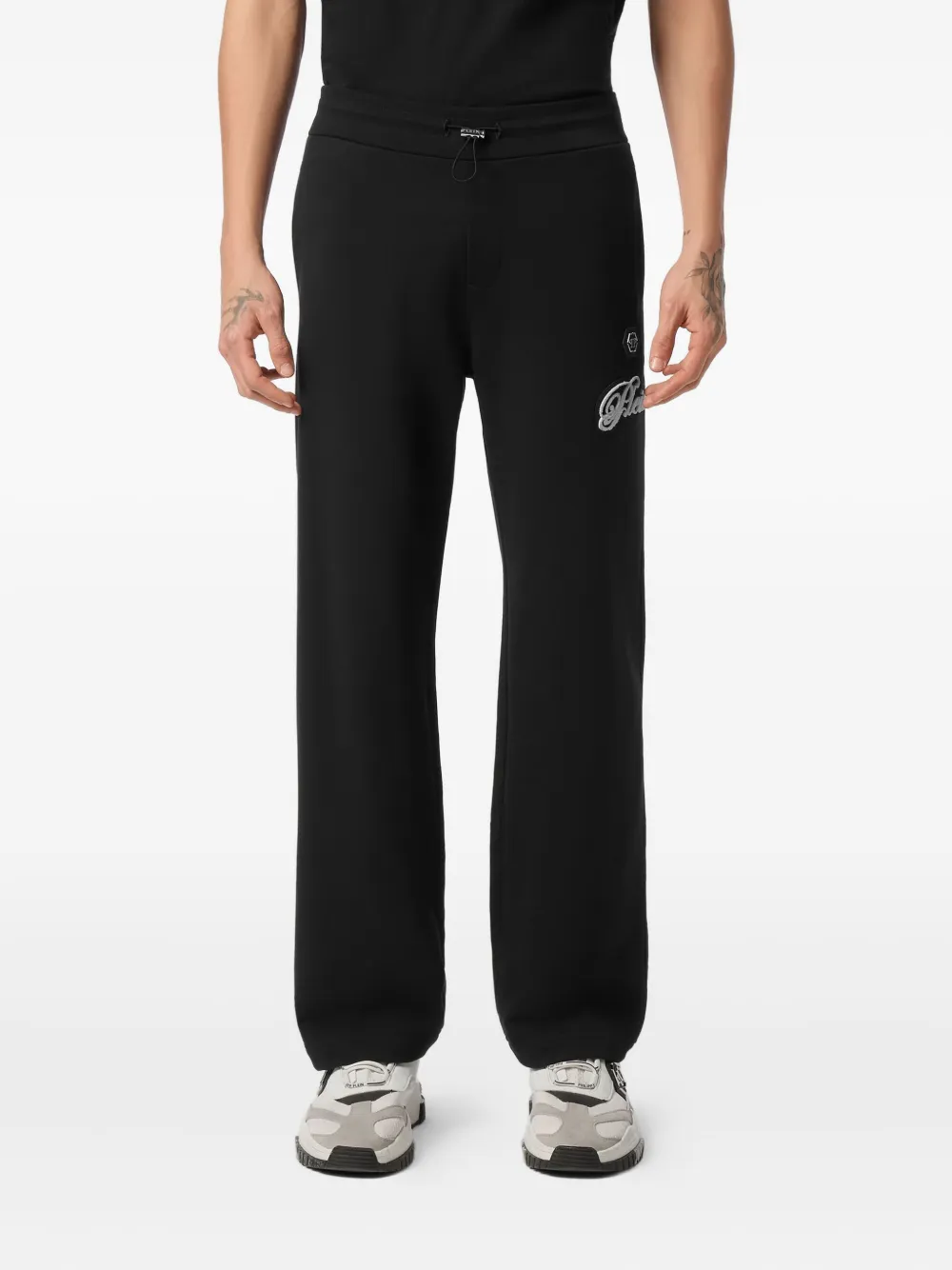 Philipp Plein Trainingsbroek met logopatch - Zwart