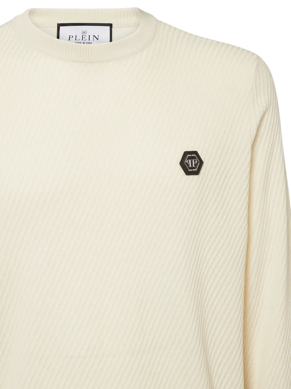 Philipp Plein Pullover met logopatch Beige