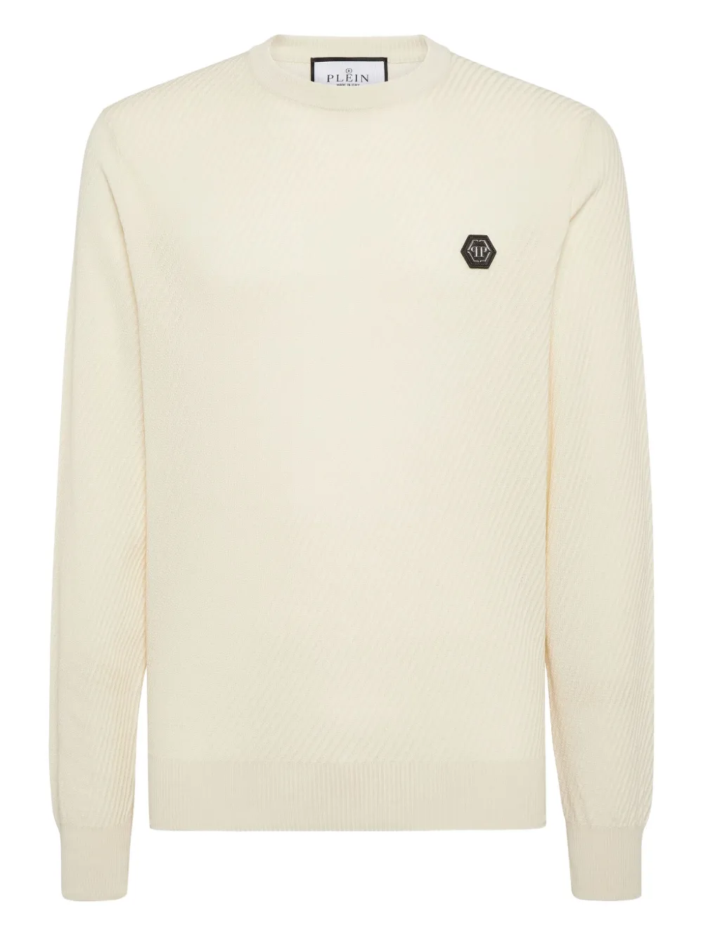 Philipp Plein logo-patch pullover | Neutrals | Image 1