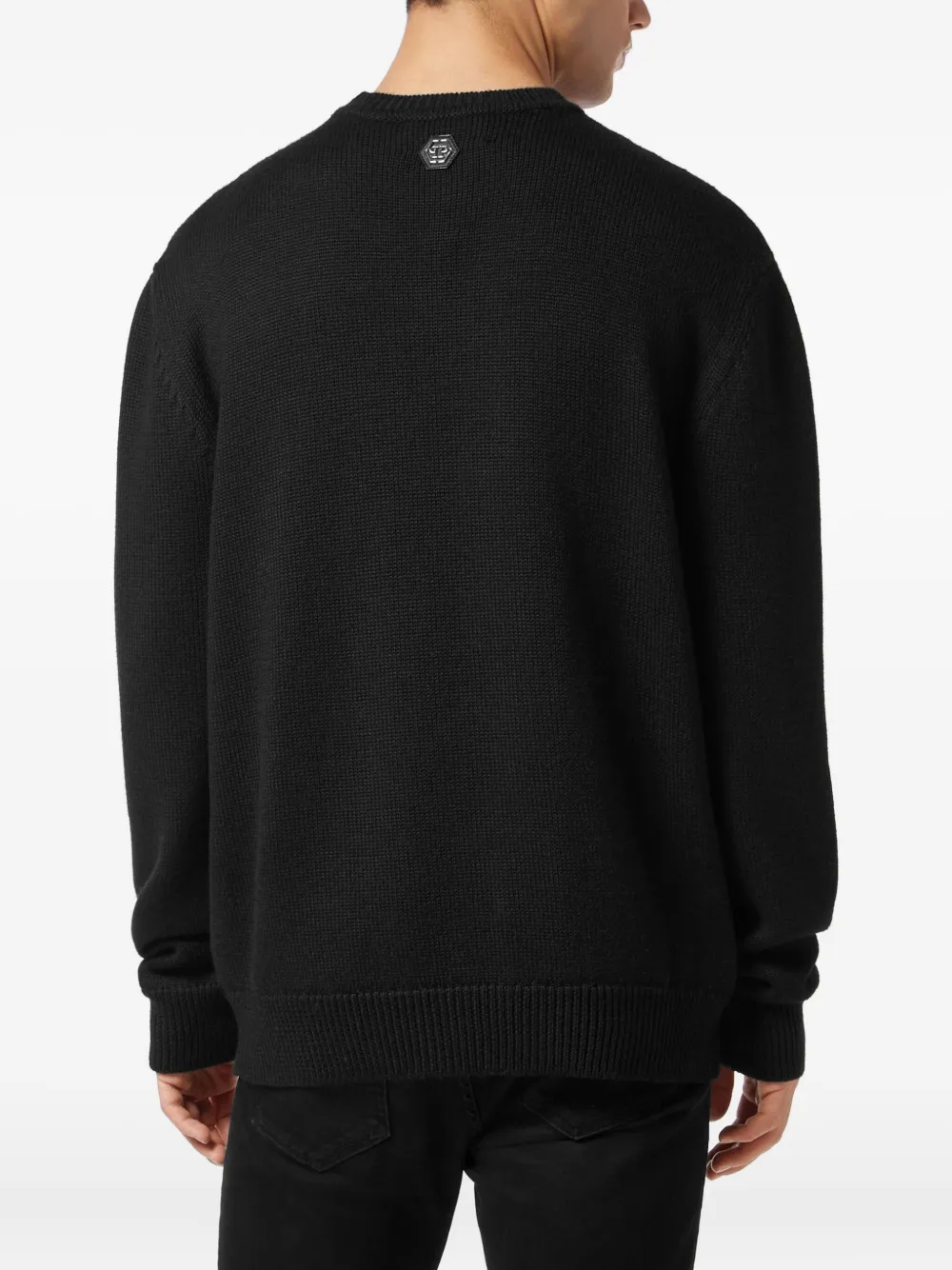 Philipp Plein Sweater met geborduurde teddybeer Zwart
