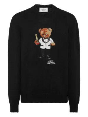 Ralph Lauren Purple Label Polo Bear-embroidered Jumper | Black