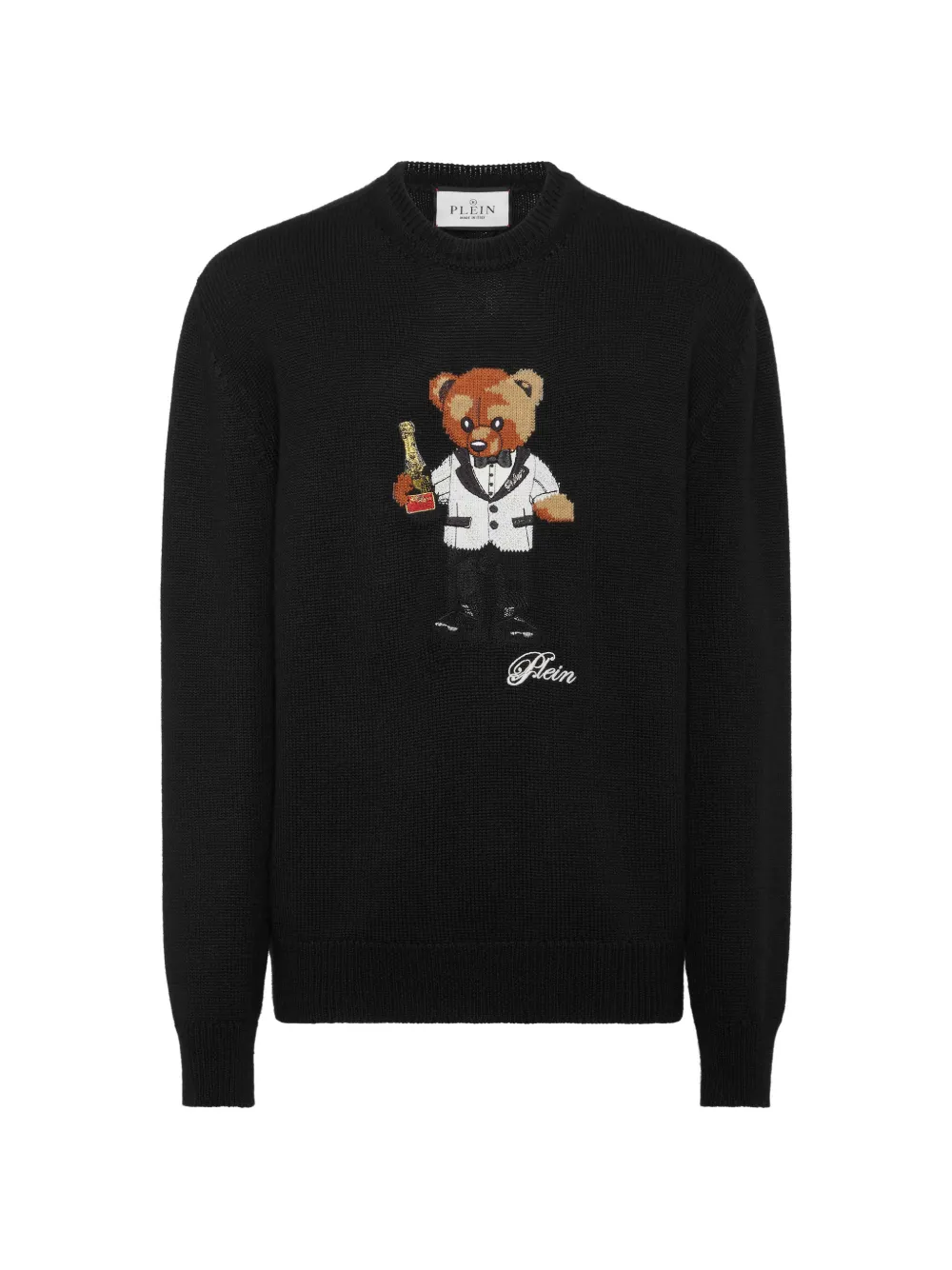 Philipp Plein Felpa con ricamo Teddy Bear - Nero