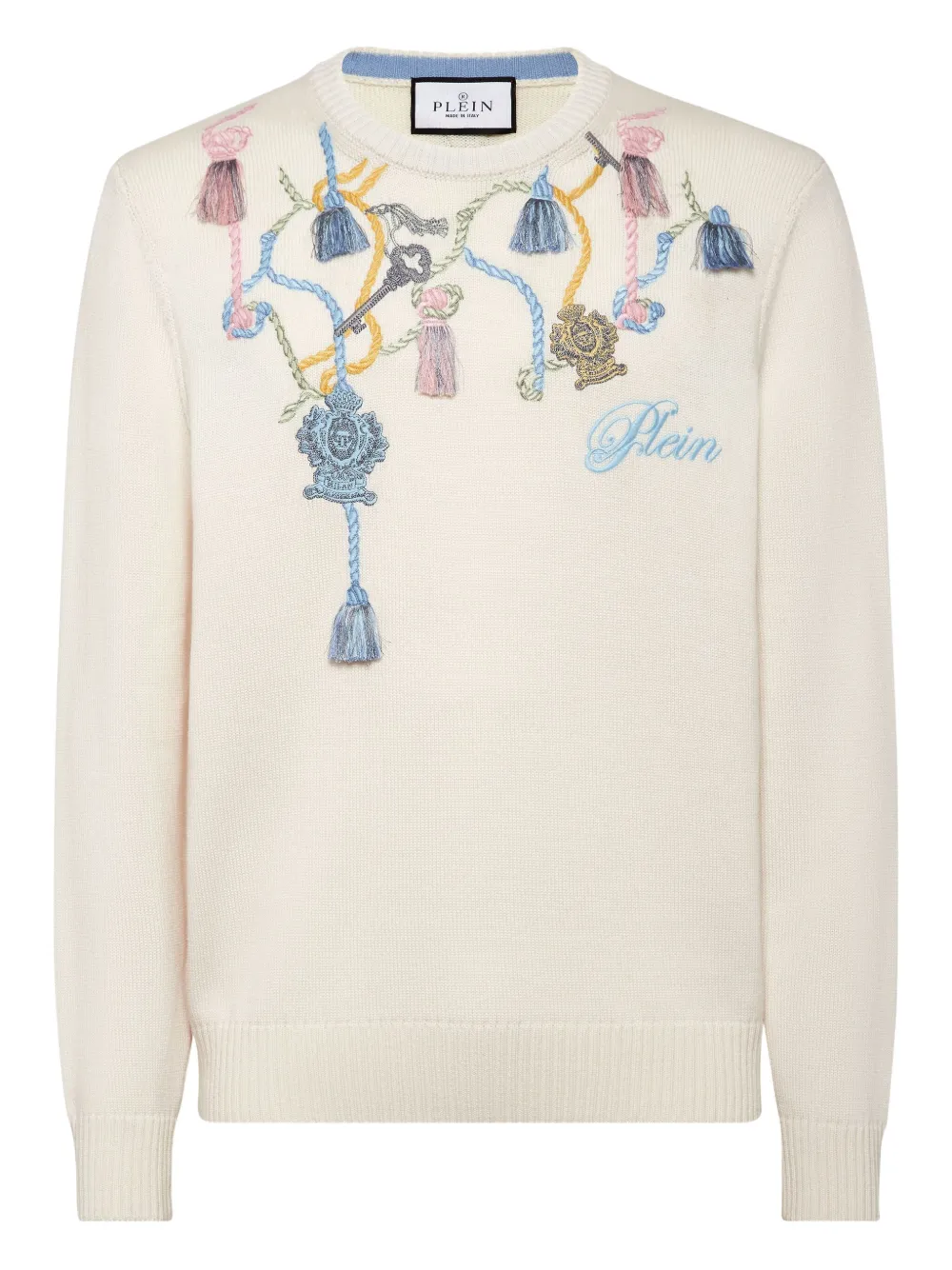 Philipp Plein cotton sweater Beige