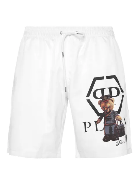 Philipp Plein teddy-print swim shorts
