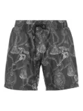 Philipp Plein tassel key-print swim shorts - Black