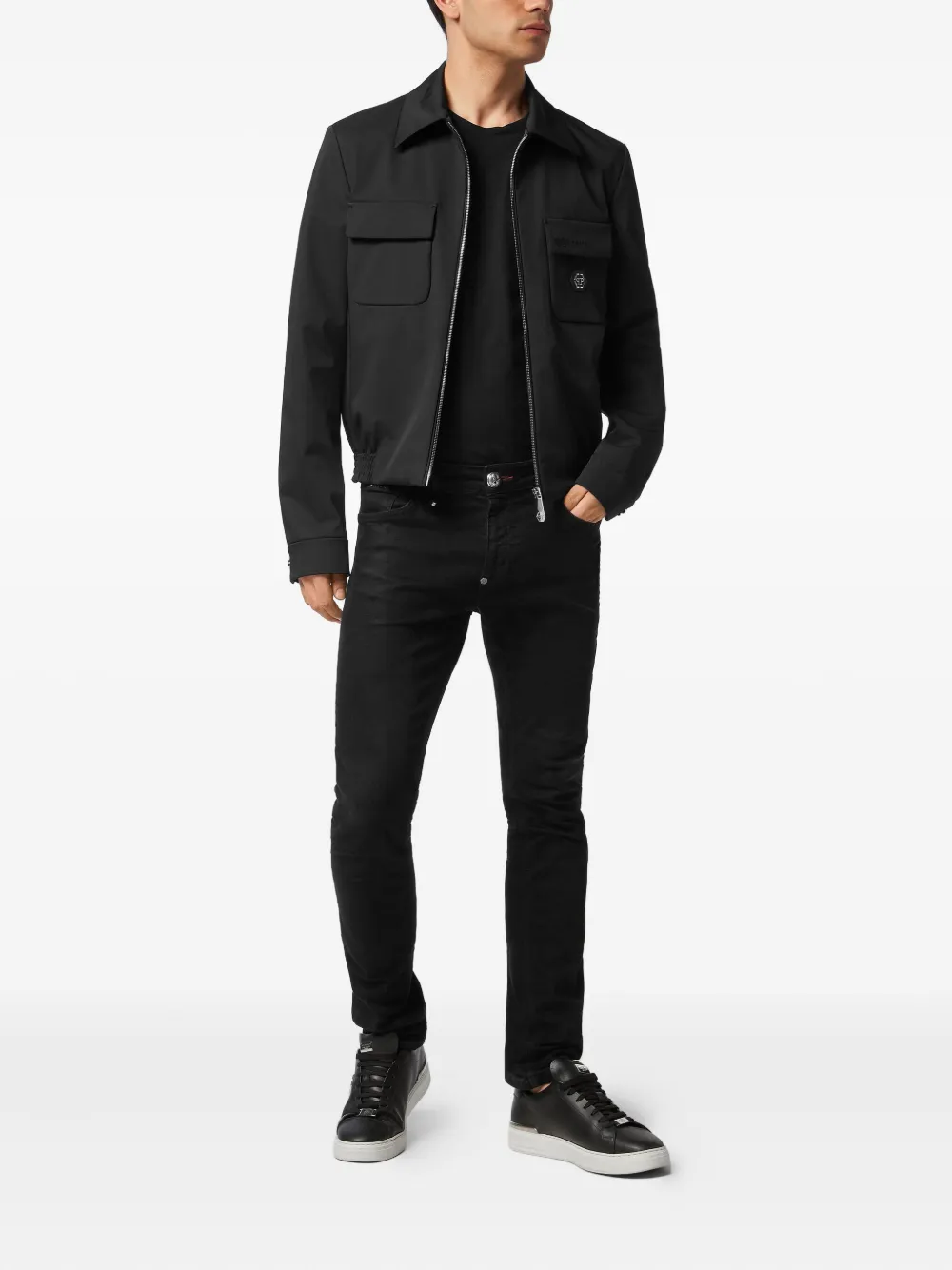 Philipp Plein Jack met logoplakkaat Zwart