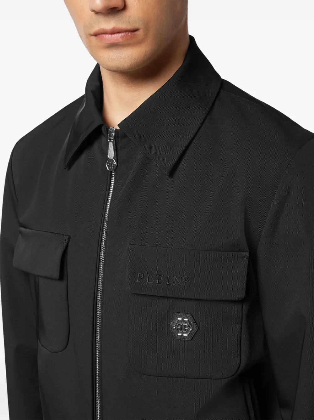 Philipp Plein Jack met logoplakkaat Zwart