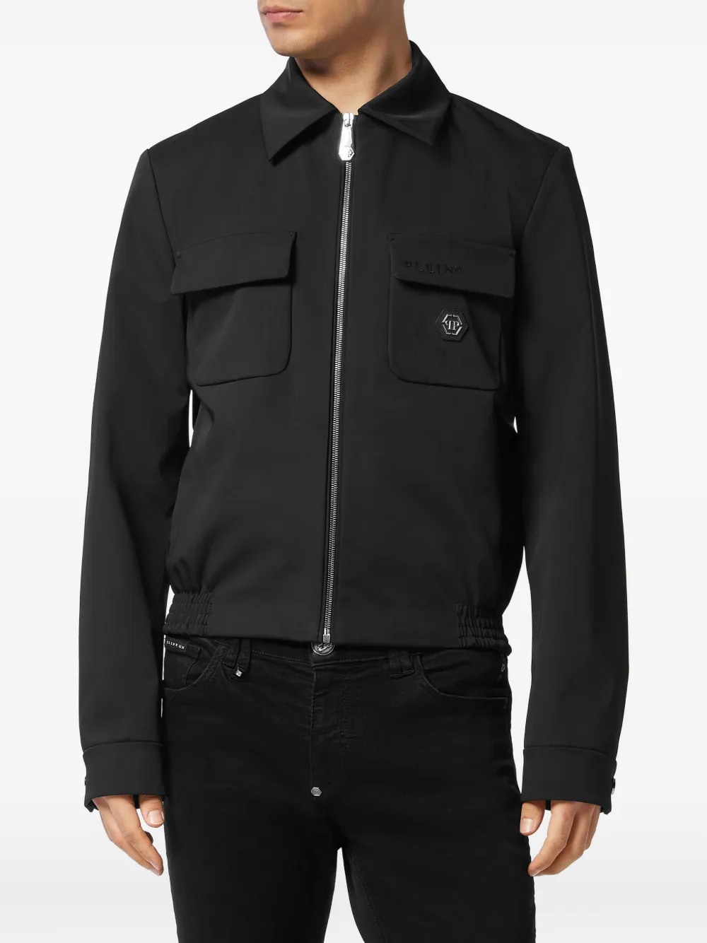 Philipp Plein Jack met logoplakkaat Zwart