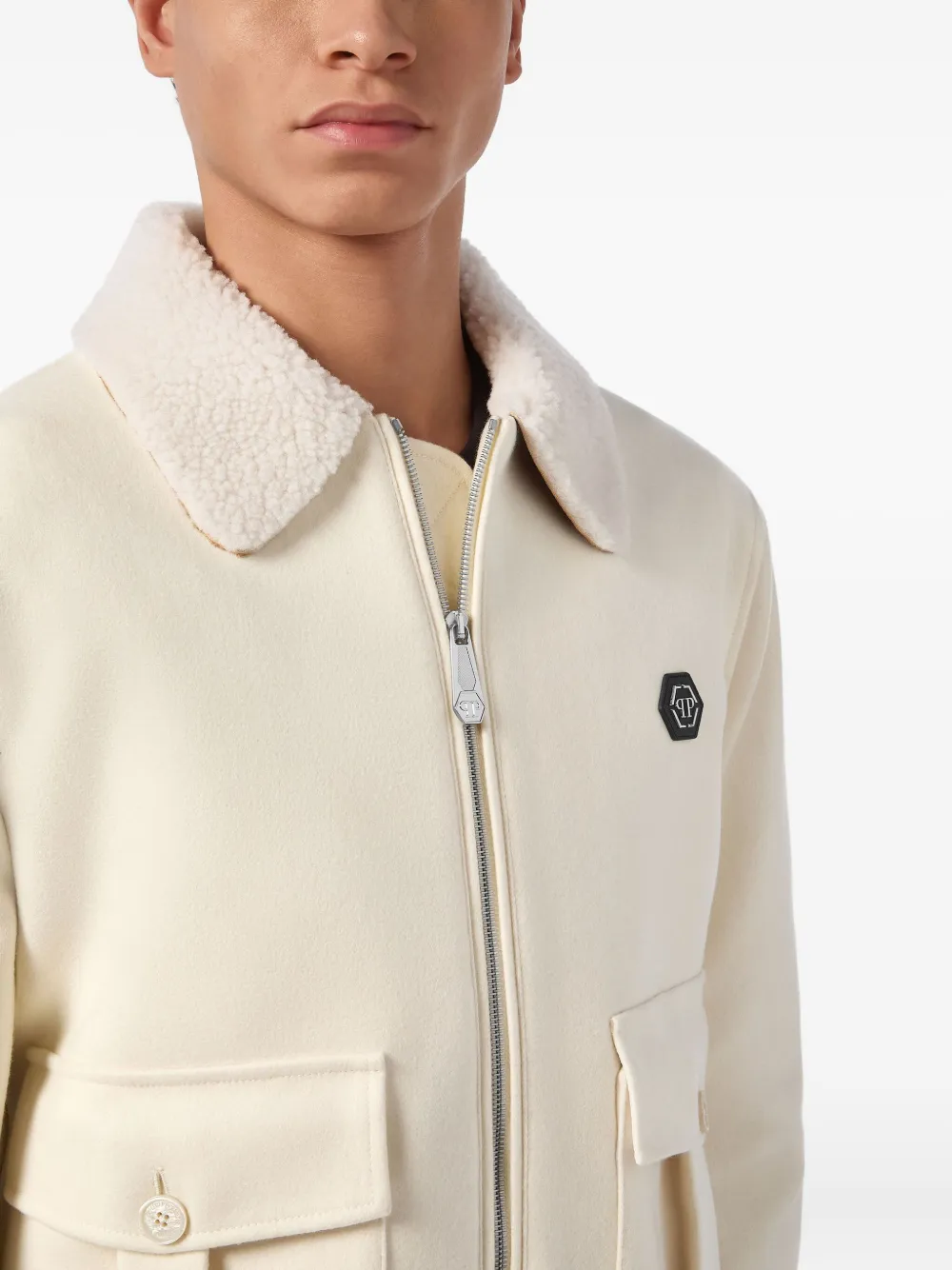 Philipp Plein Jack met logopatch Beige