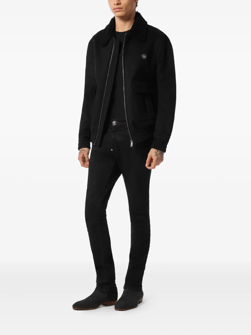 Philipp Plein logo-patch jacket | Bomber Jackets | Image 2