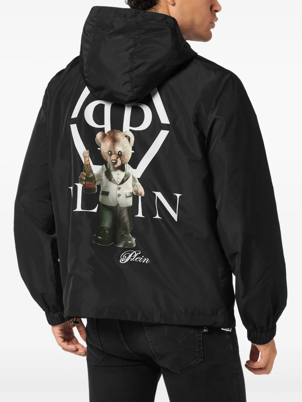 Philipp Plein hooded logo-print windbreaker | Lightweight Jackets | Image 2