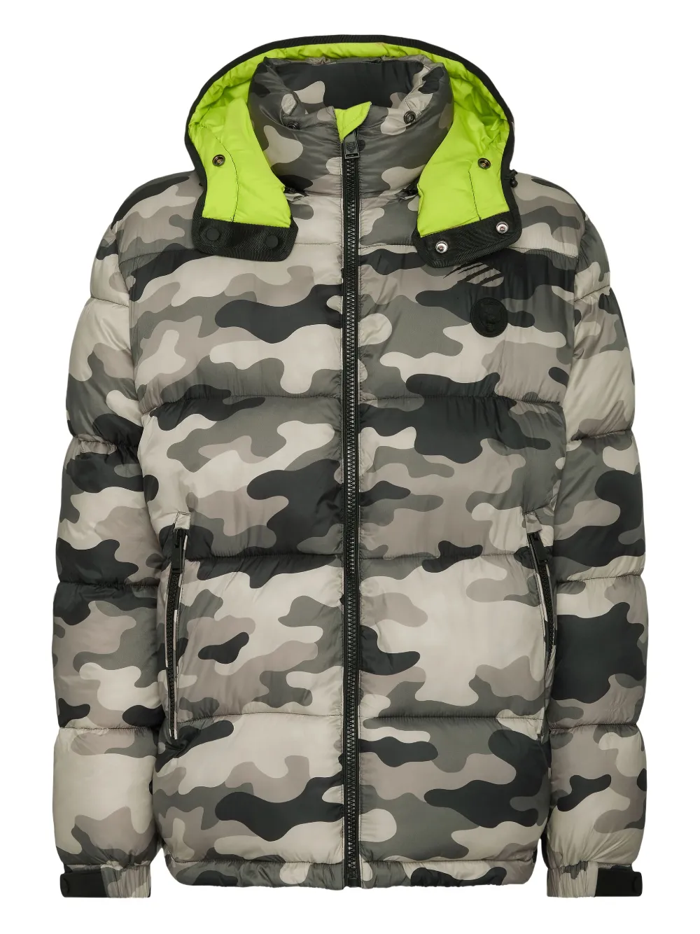 Plein Sport Piumino con stampa camouflage - Nero