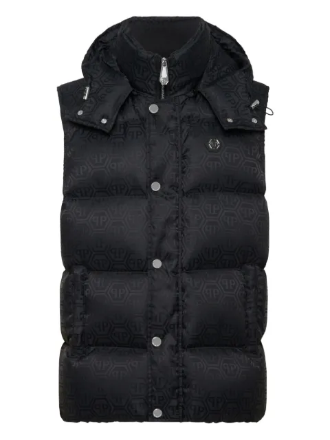 Philipp Plein monogram quilted down gilet