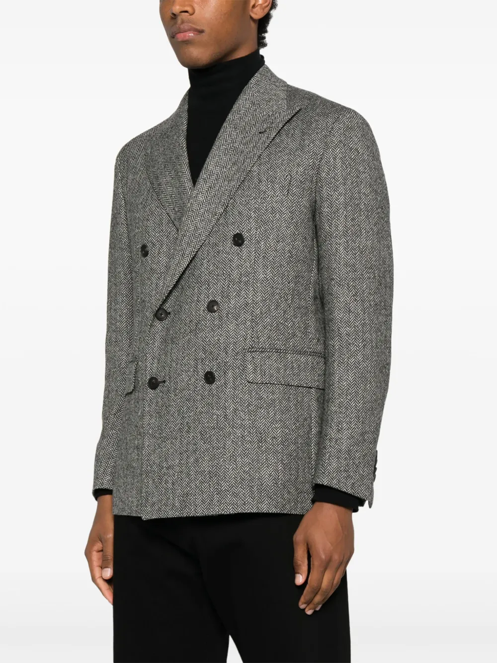 Tagliatore Blazer met visgraatpatroon Zwart