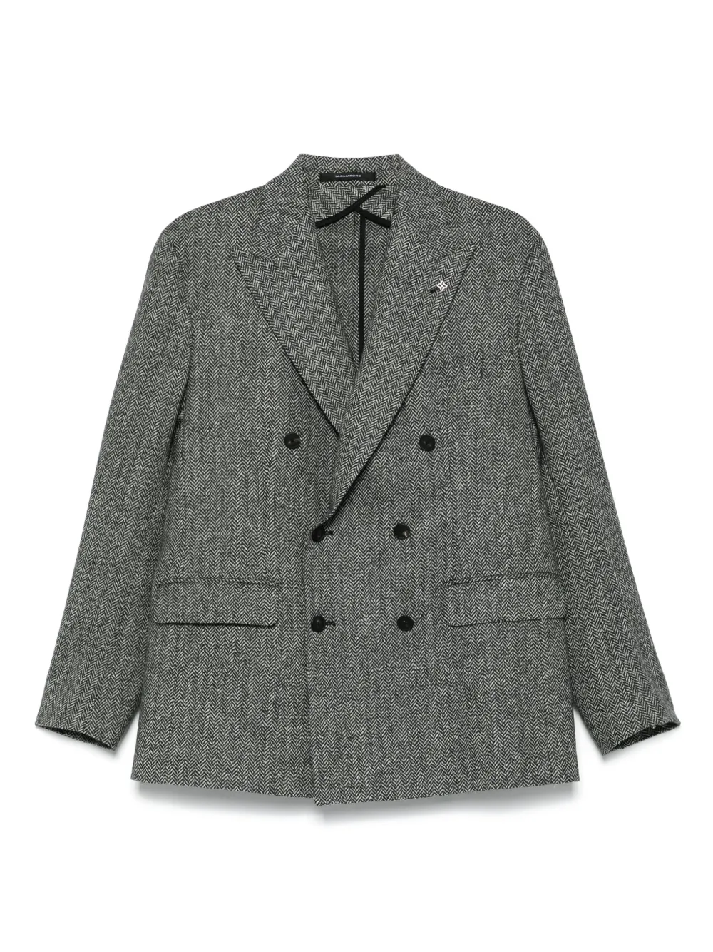 Tagliatore herringbone wool blazer | Black | Image 1