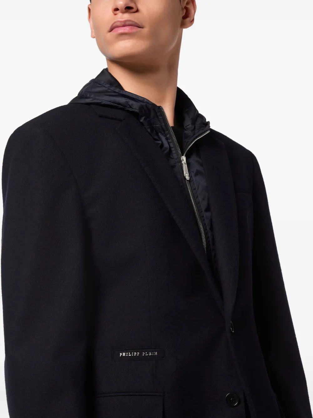 Philipp Plein Blazer met capuchon Blauw