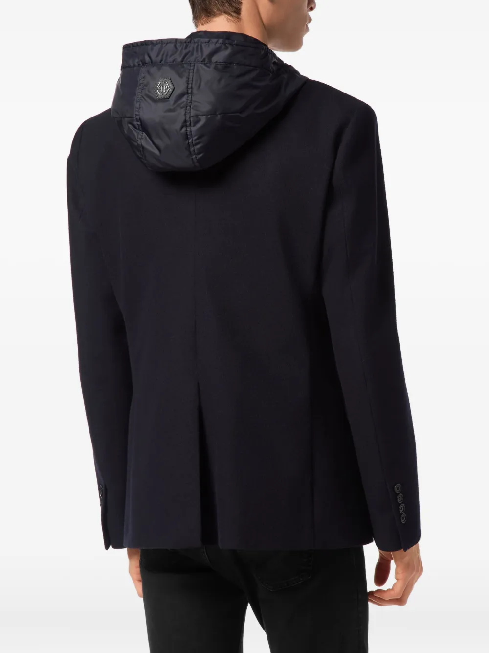 Philipp Plein Blazer met capuchon Blauw