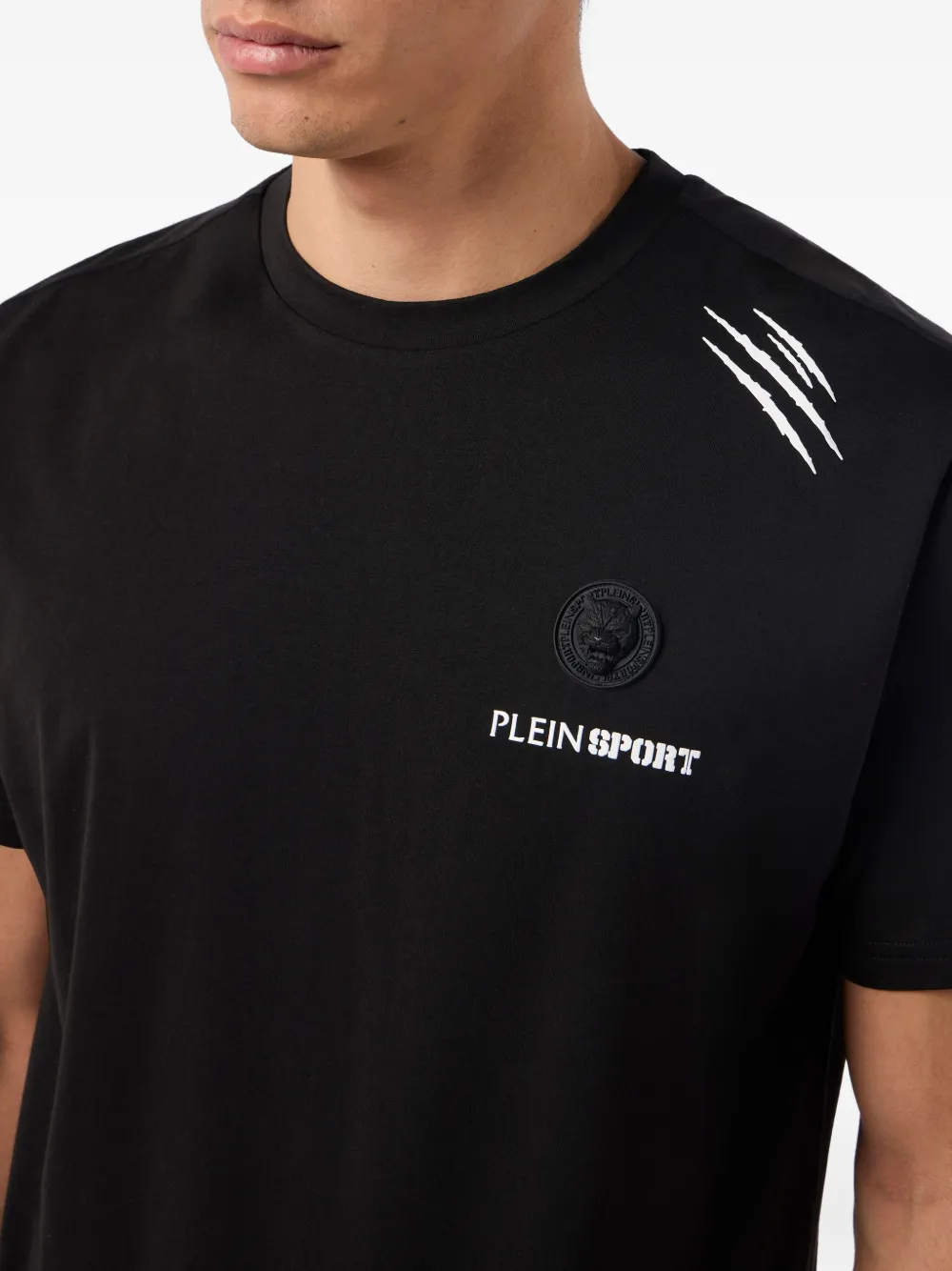 Plein Sport T-shirt met ronde hals Zwart