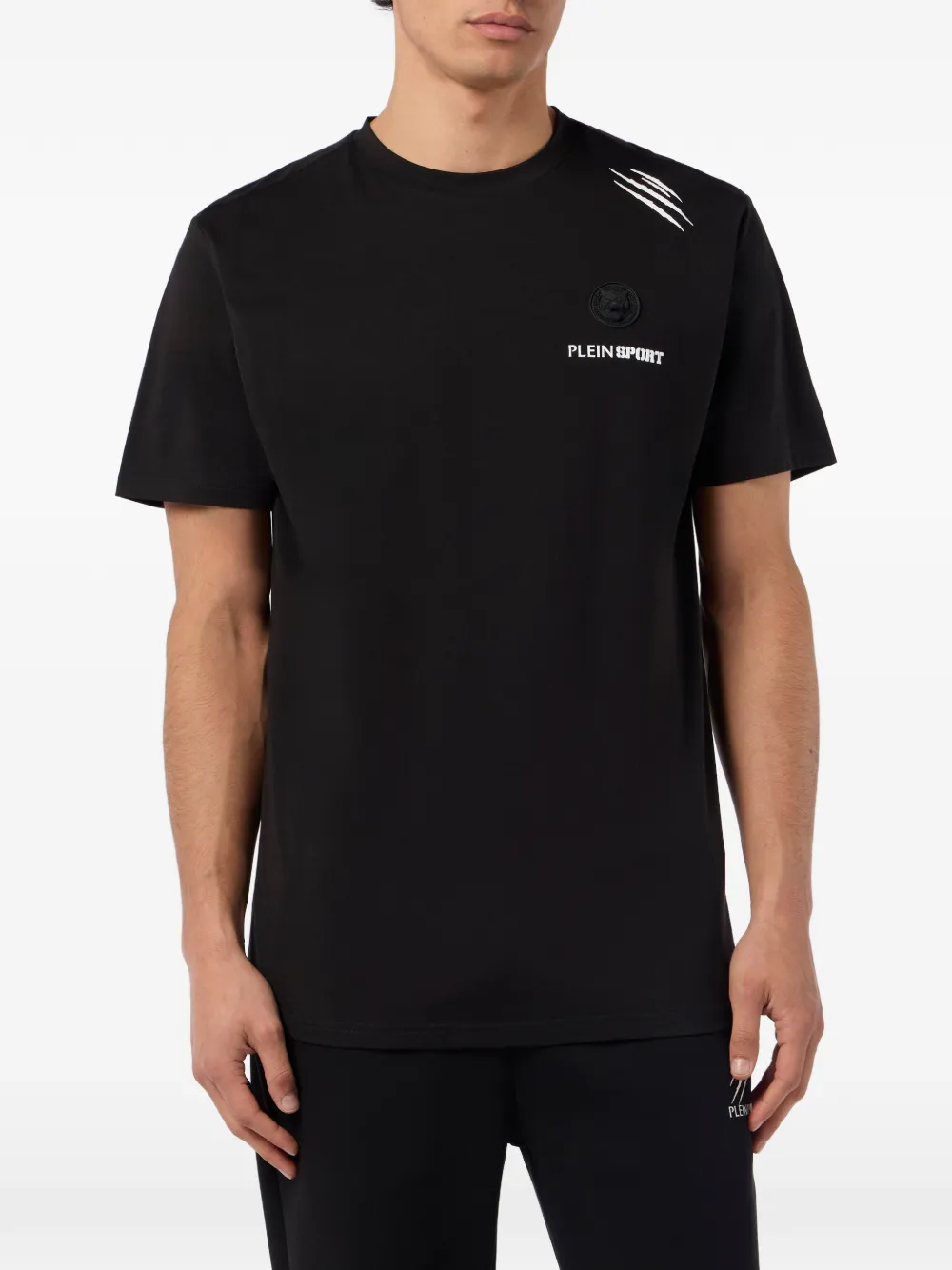 Plein Sport T-shirt met ronde hals Zwart