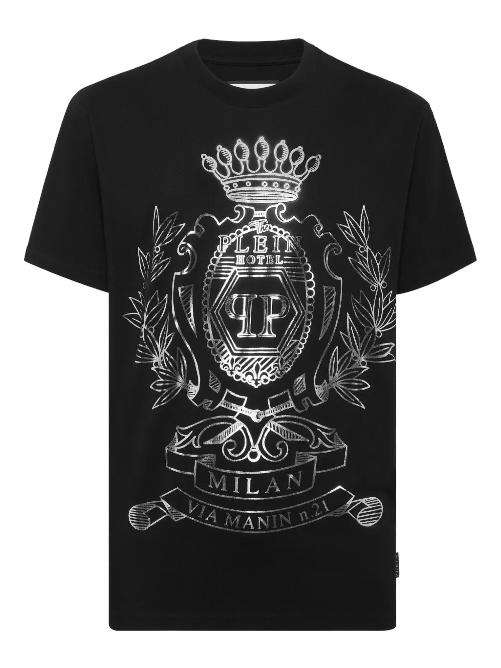 Philipp Plein T-shirt verfraaid met kristallen Zwart