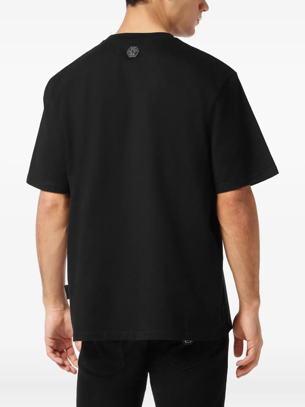 Philipp Plein T-shirt met teddybeer en kristallen Zwart