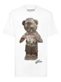 Philipp Plein crystal teddy bear T-shirt - White