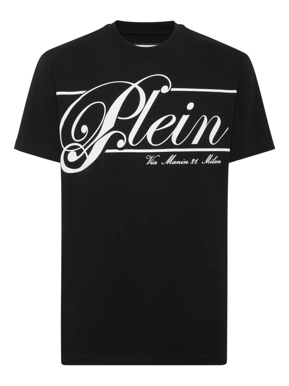 Philipp Plein Katoenen T-shirt met logoprint Zwart