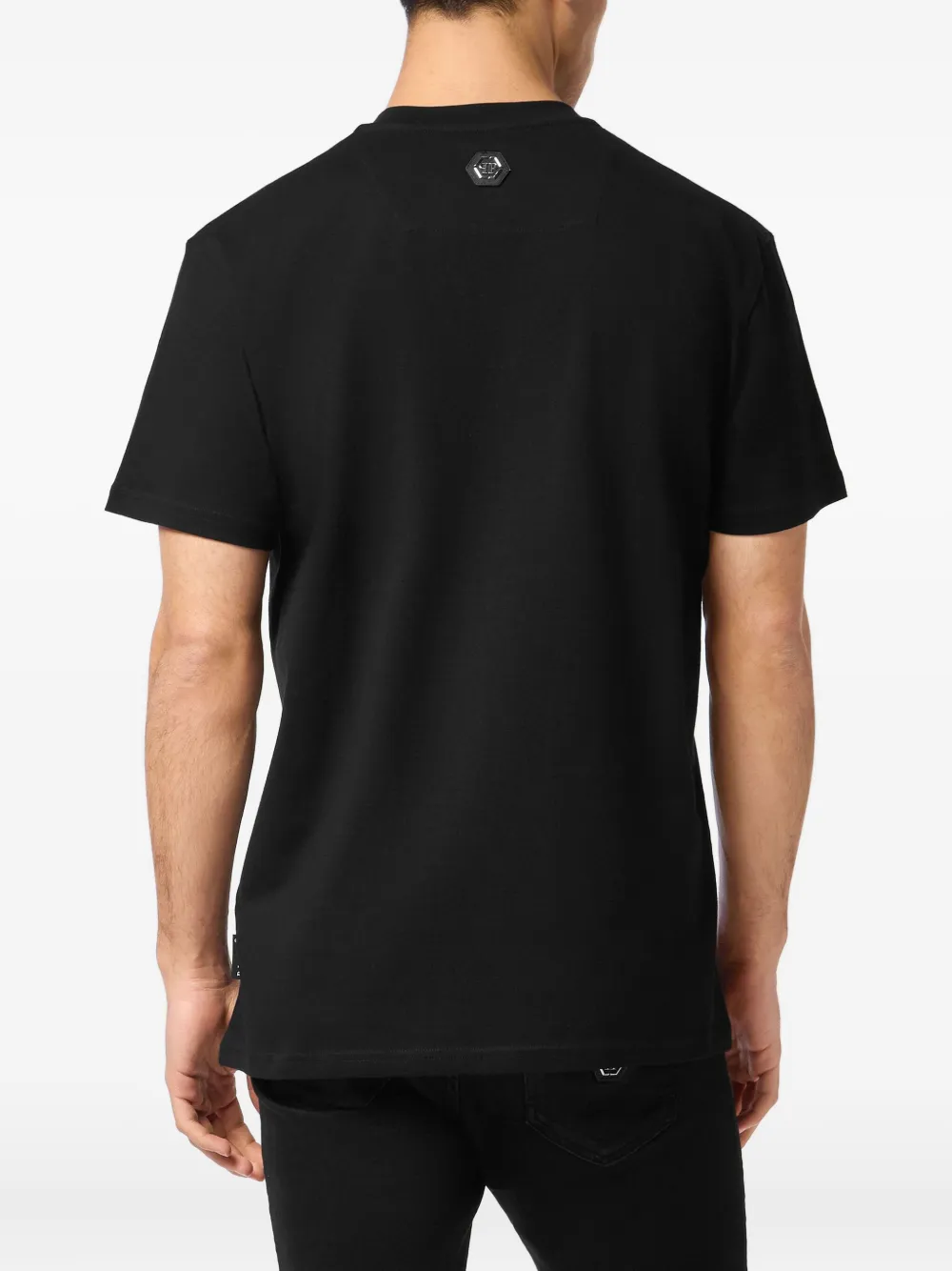 Philipp Plein Katoenen T-shirt met logoprint Zwart