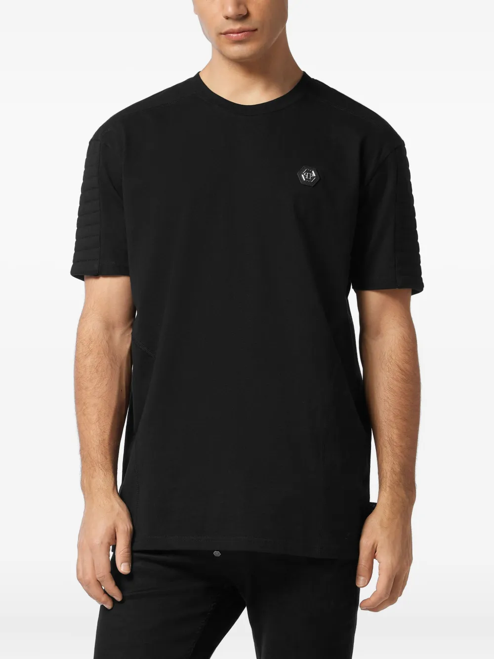 Philipp Plein quilted-panel round-neck T-shirt | T-Shirts | Image 2