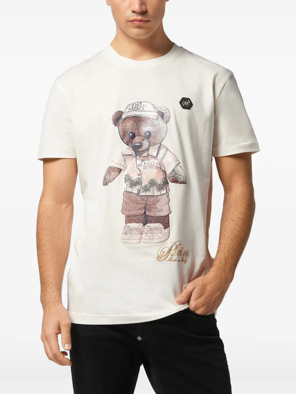 Philipp Plein T-shirt met teddybeerprint - Wit