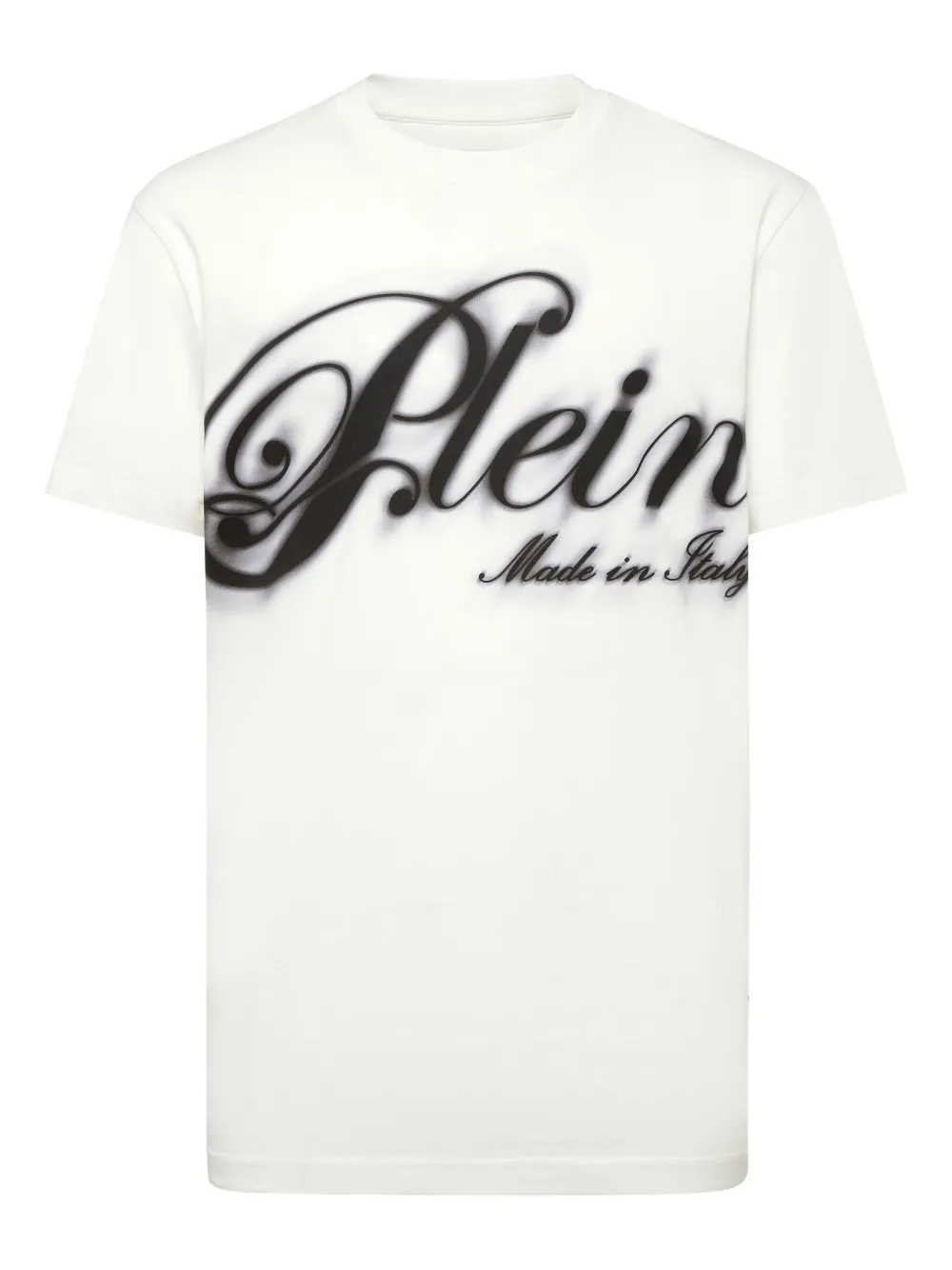 Philipp Plein Blur Signature-print T-shirt | White | Image 1