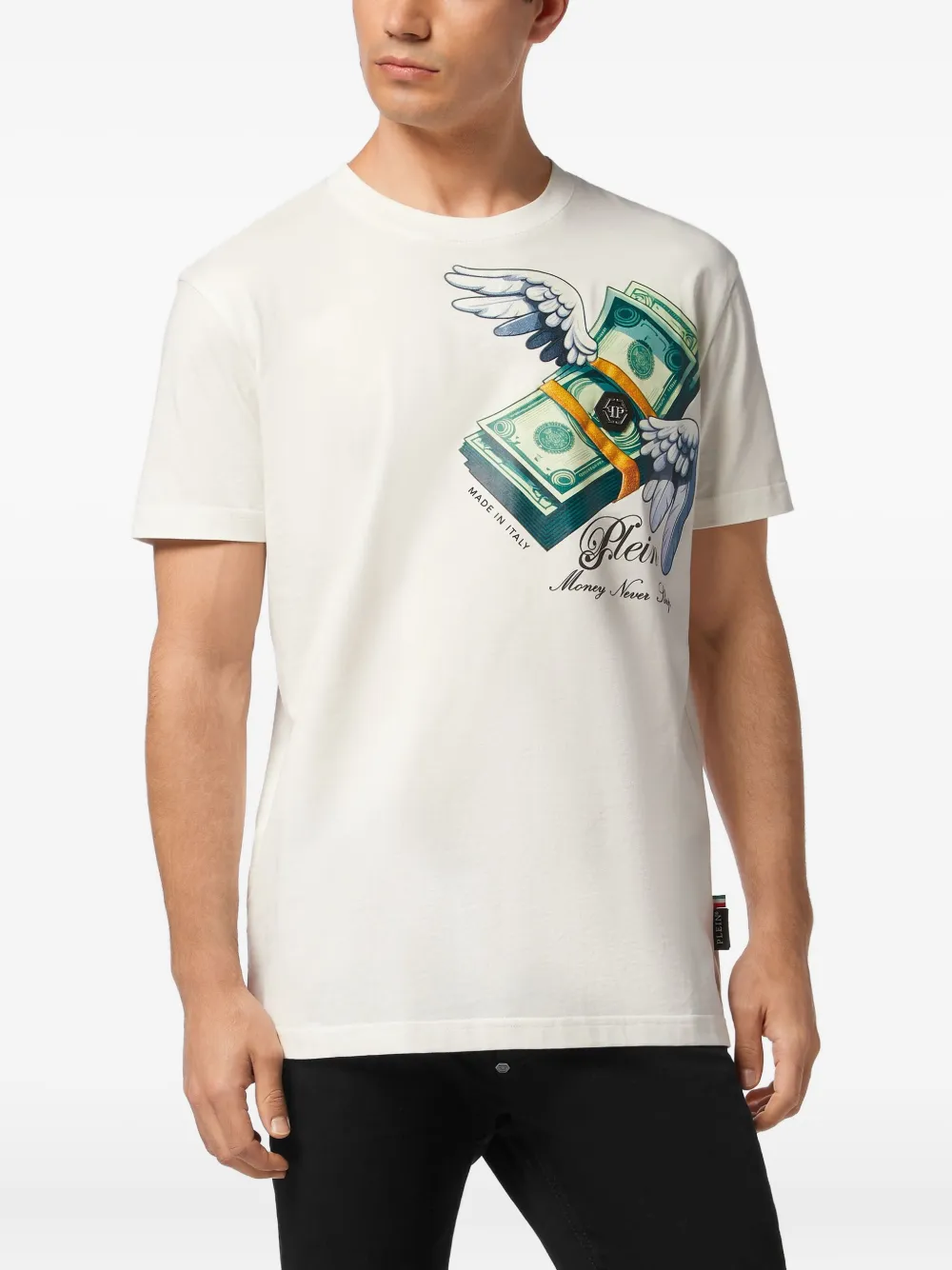 Philipp Plein T-shirt met geldprint Wit