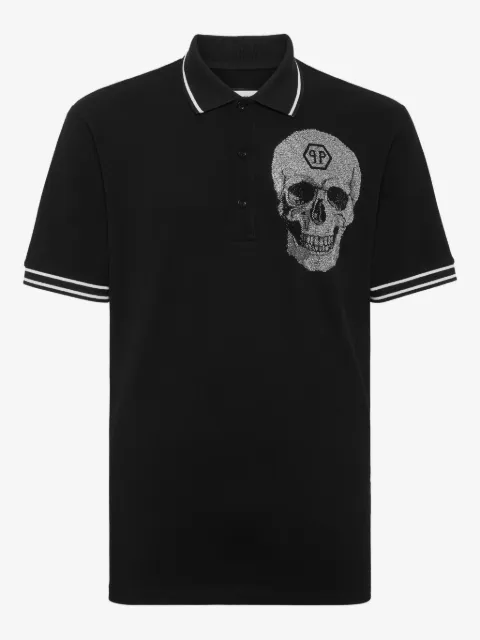 Philipp Plein polo con detalles de cristales