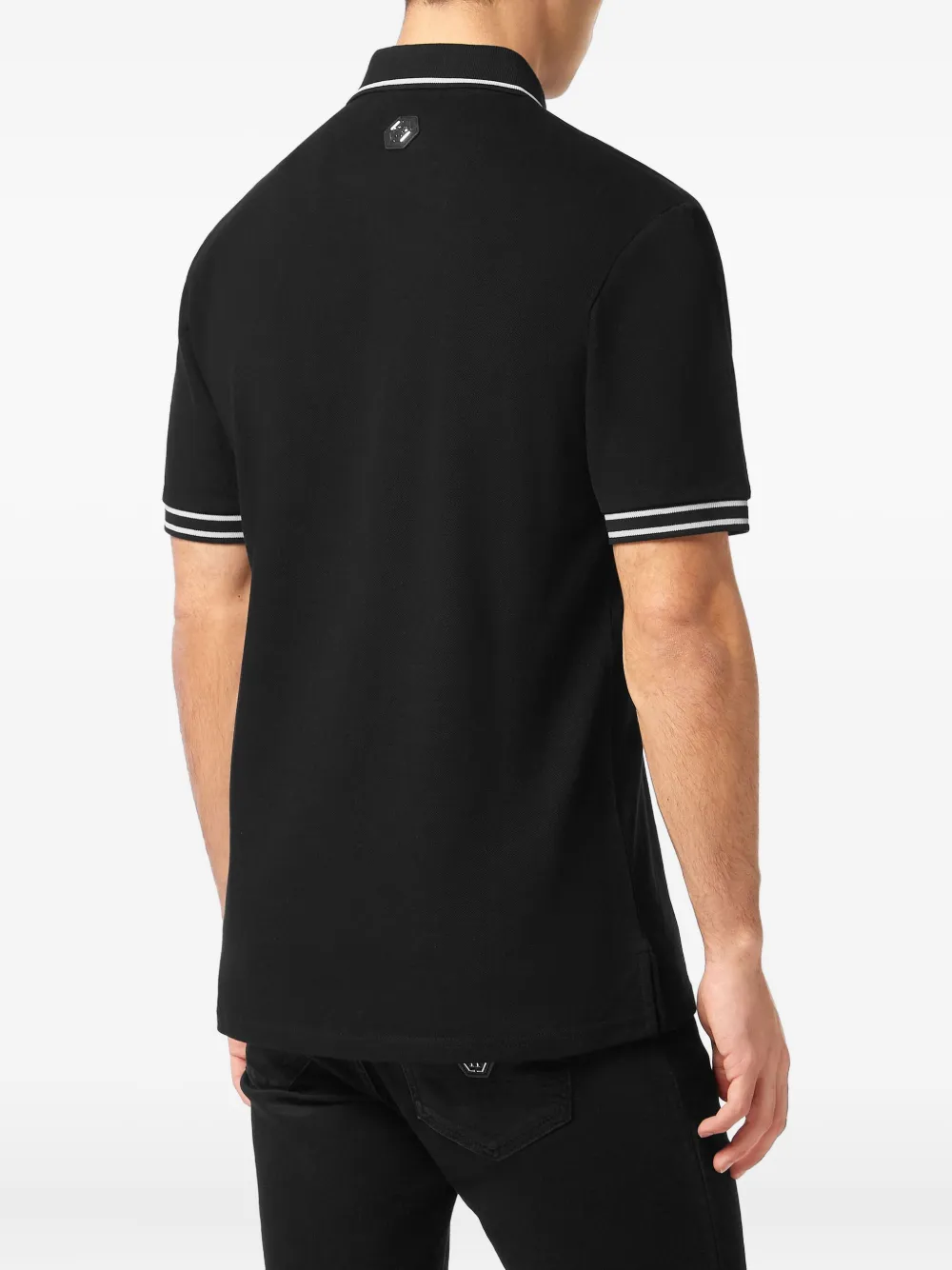 Philipp Plein crystal-embellished polo shirt Zwart