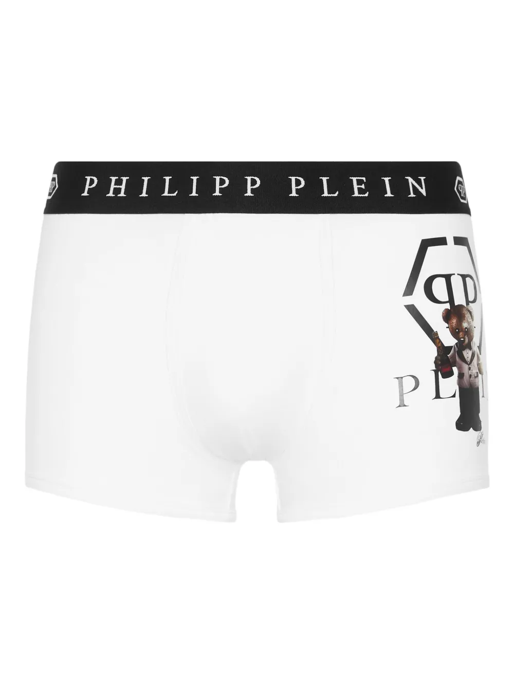 Philipp Plein Boxershorts met teddybeerprint Wit