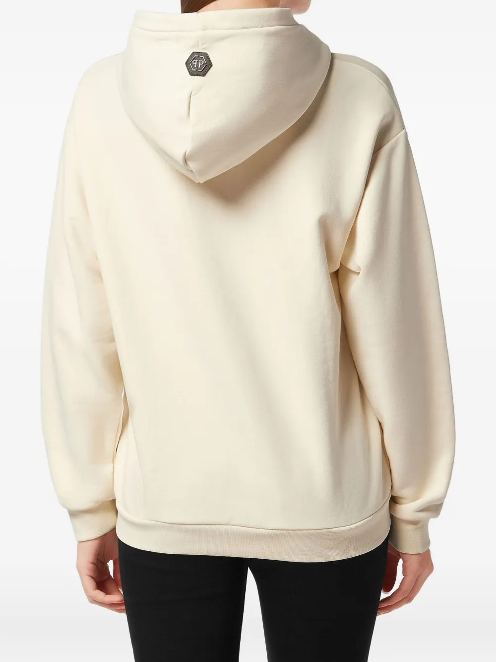 Philipp Plein Teddy Beach crystal hoodie Beige