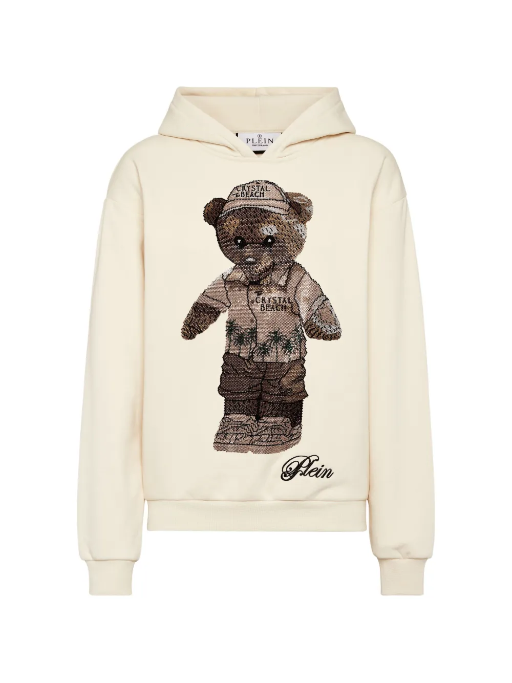 Philipp Plein Teddy Beach crystal hoodie - Toni neutri