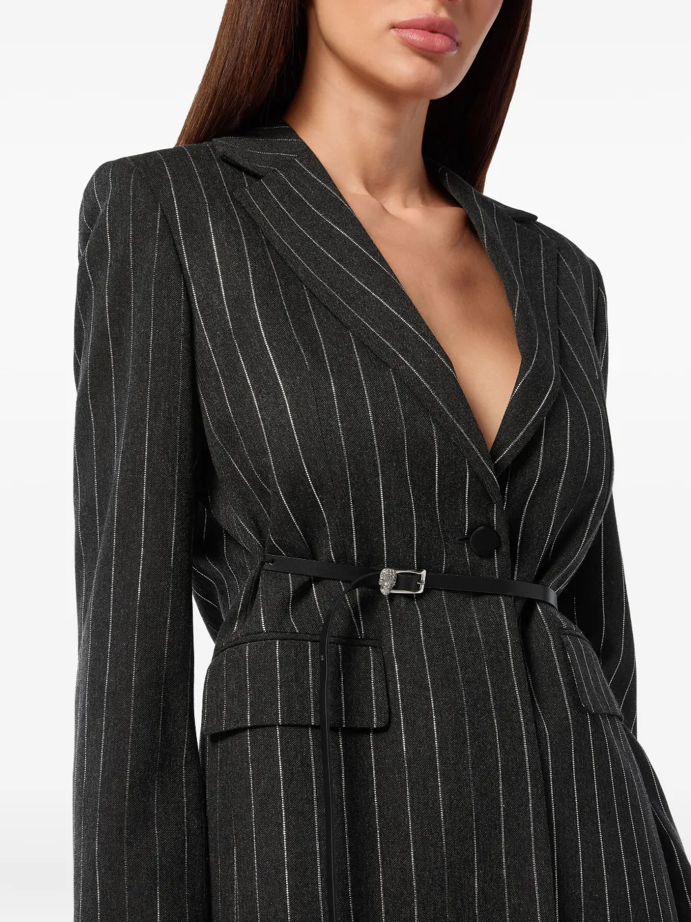 Philipp Plein Blazer met krijtstreep Grijs