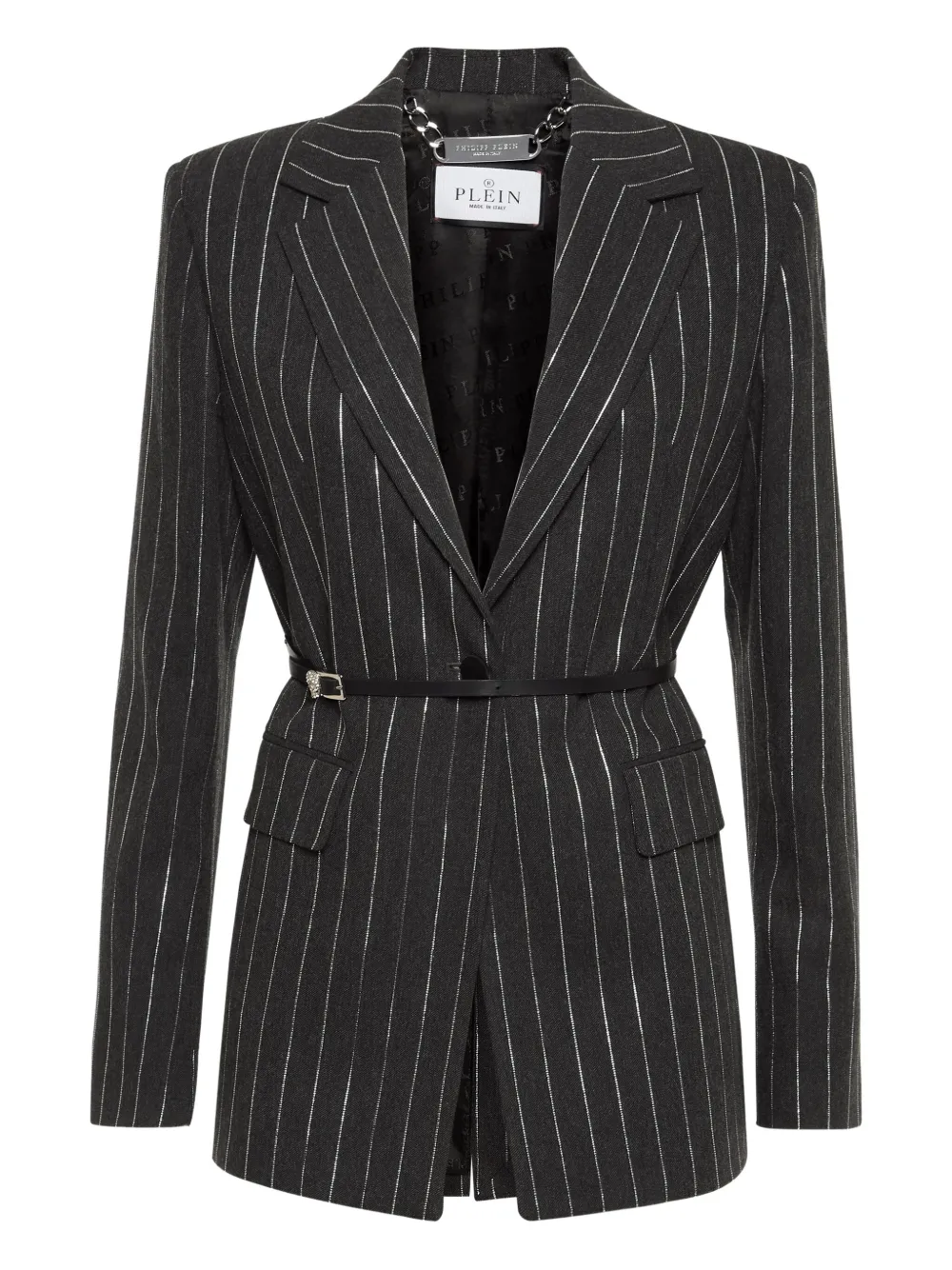 Philipp Plein Blazer met krijtstreep Grijs