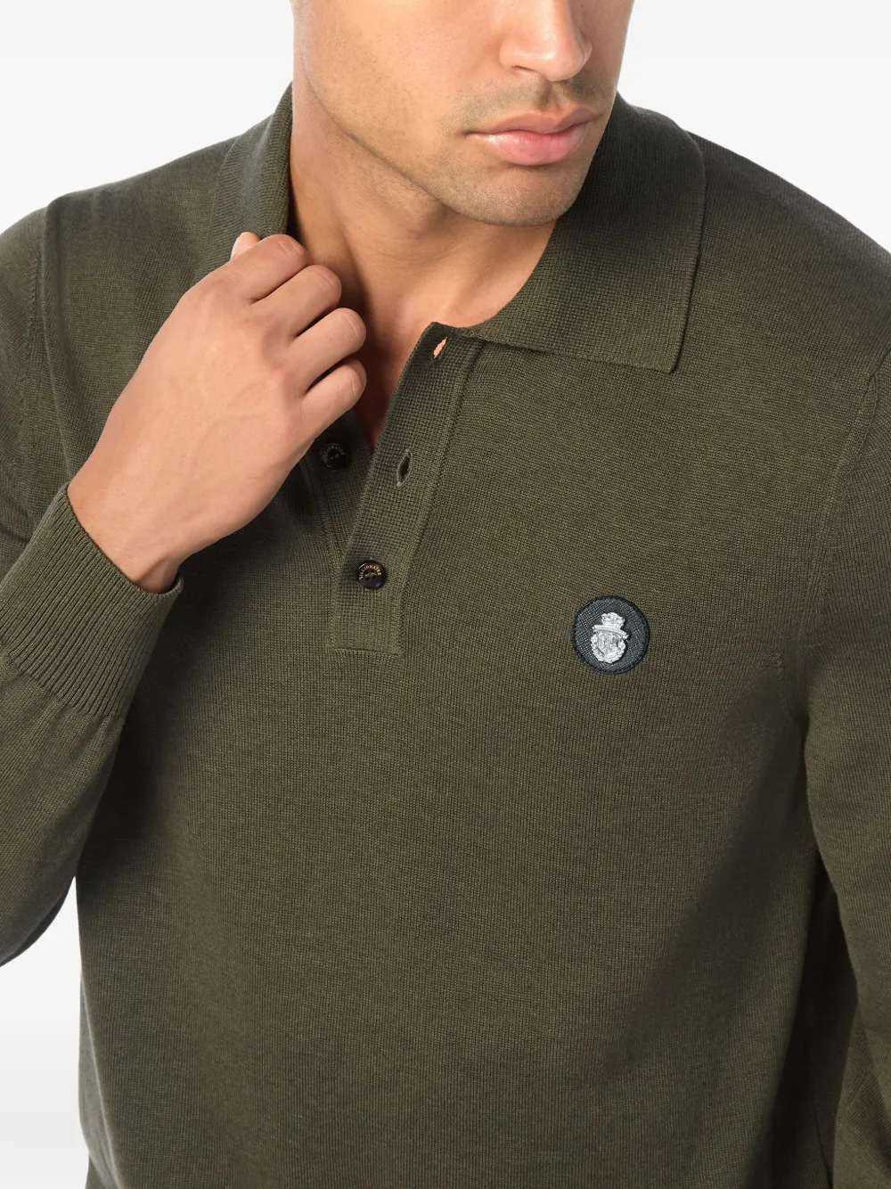 Billionaire Poloshirt met lange mouwen Groen