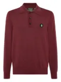Billionaire long-sleeved logo polo shirt - Red