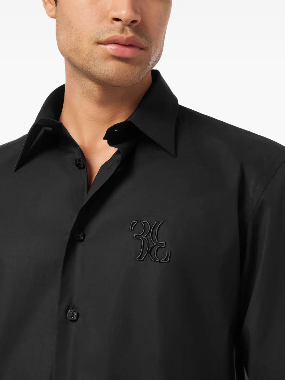 Billionaire Embroidered Cotton Shirt In Multi