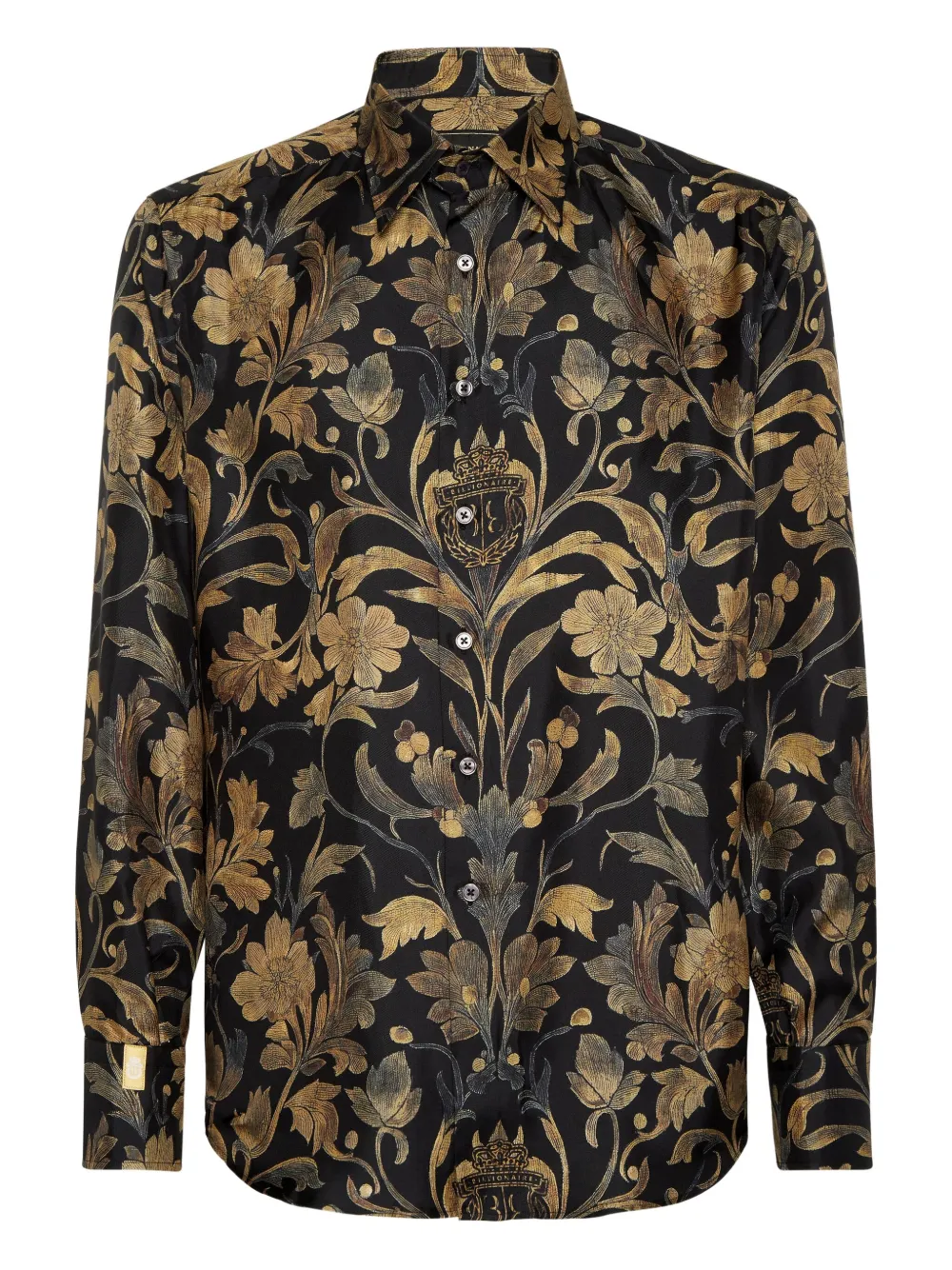 Billionaire Baroque-print shirt - Gold