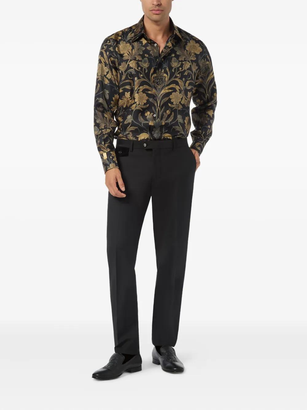 Billionaire Overhemd met barokprint - Goud